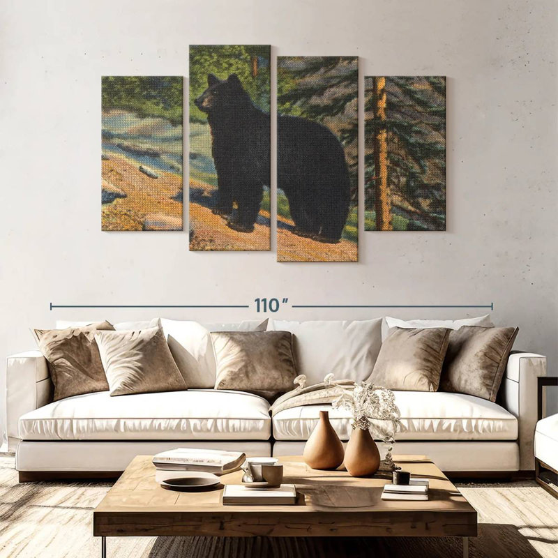 Brampt Black Bear, 54" H x 84" W