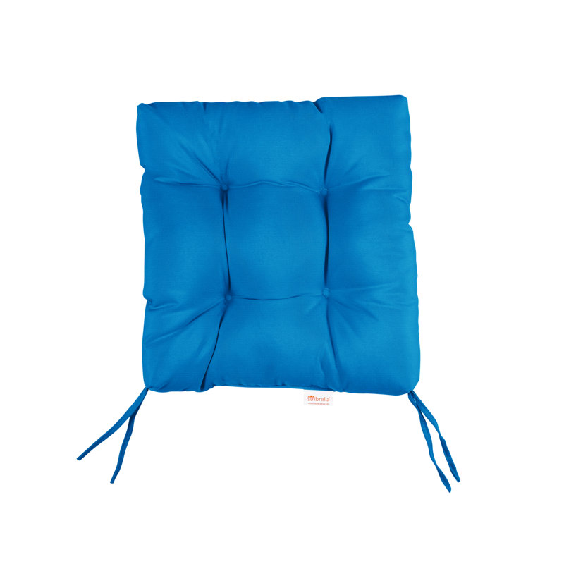 Outdoor 3'' Barstool Seat Cushion, 16" W x 16" D, Fresco Blue