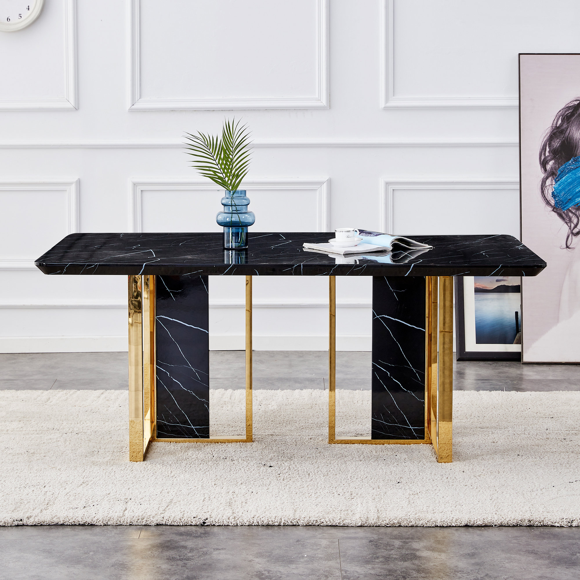 Mercer41 Mariaha Faux Marble Top Dining Table Wayfair Canada   Mariaha Faux Marble Top Dining Table 