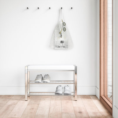 Chafic Faux Leather Storage Bench