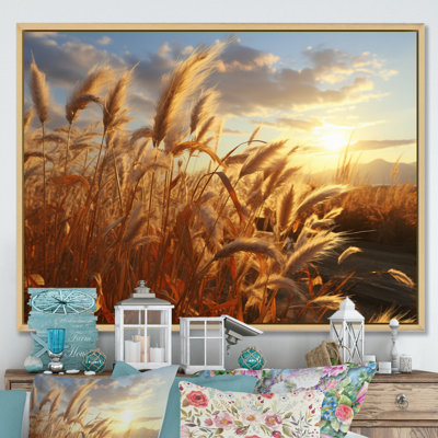 Wildflowers In Sunset Tranquil Harvest II, reproduction d'art sur toile