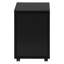 Contenant classeur noir stratifié, pour armoire de bureau en stratifié, avec tiroirs de rangement adéquats