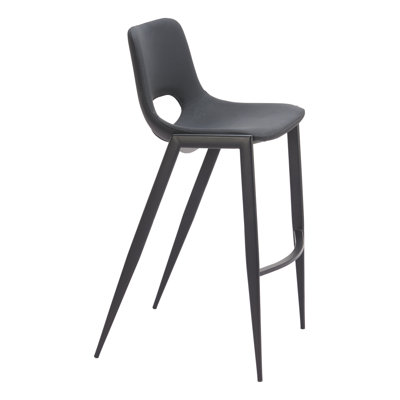 Desi Armless Barstool (Set of 2) Black