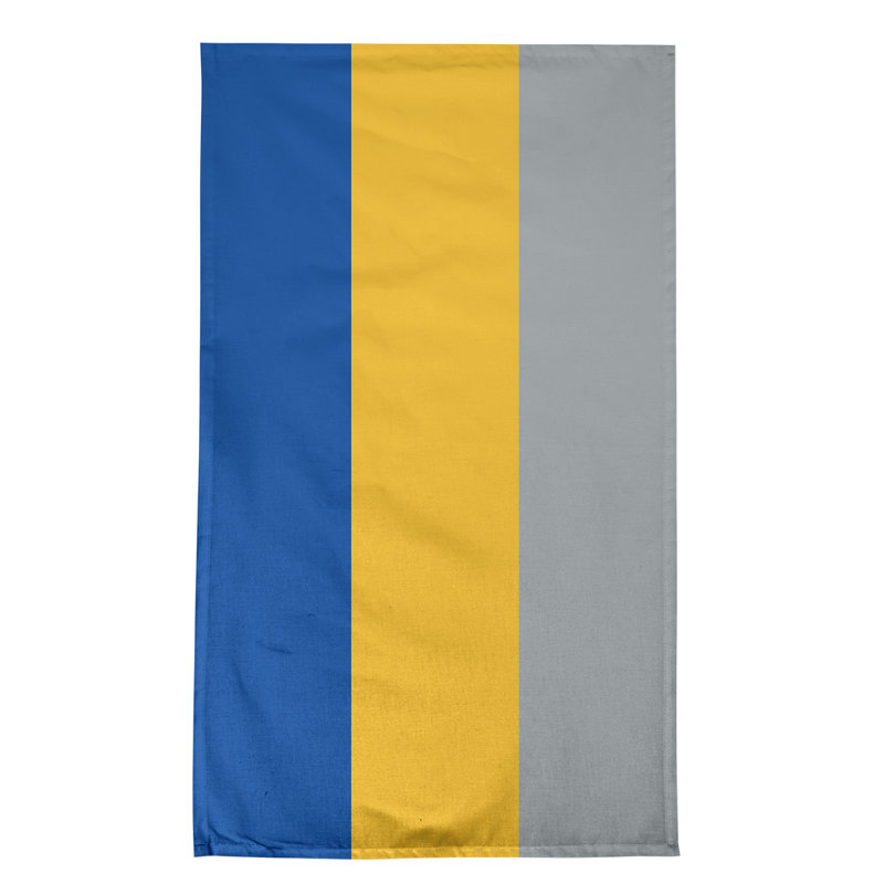 Serviette de thé hockey Anaheim, Sergé de coton, Bleu royal / doré / gris