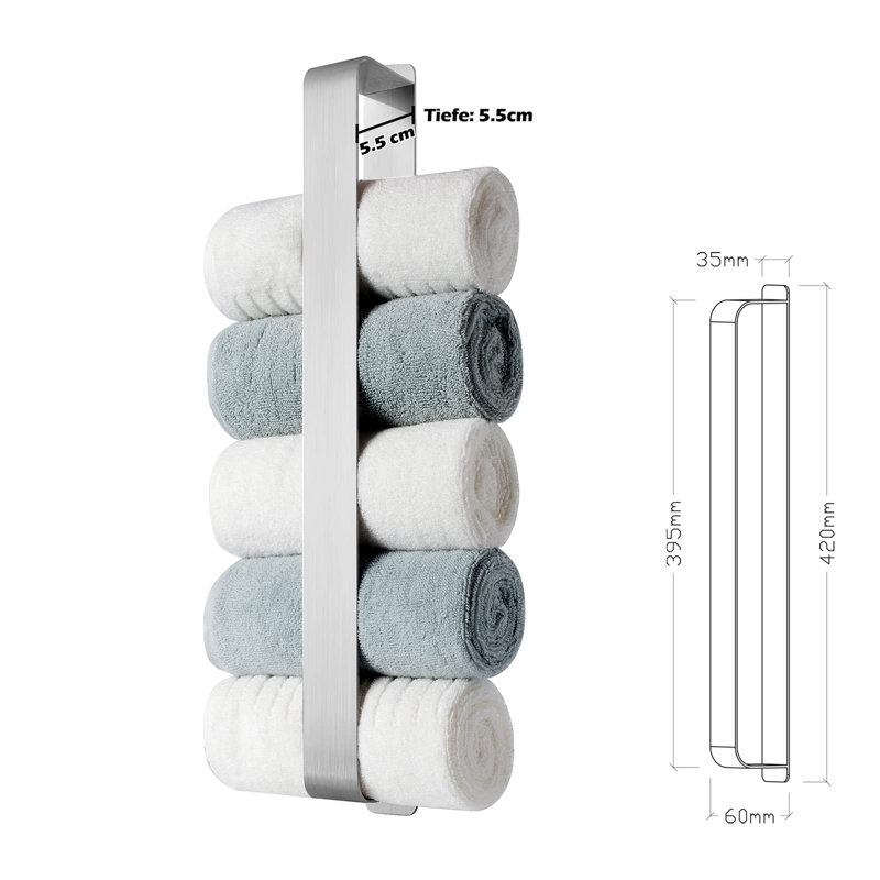 Giolla 5.5 cm L Towel Rack, Stainless Steel