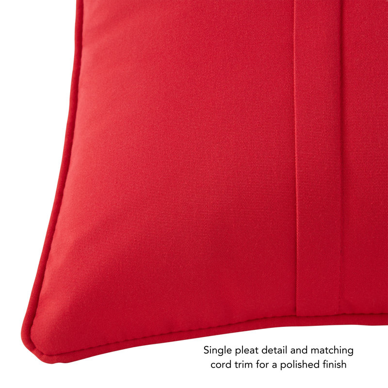 Sunbrella Throw Pillow, Canvas Jockey Red, Set of 4