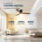  52-inch Modern Ceiling Fan with Light, 3 Solid Wood Blades, DC Motor, 6 Speeds, Flush Mount for Bedroom, Living Room-46137520