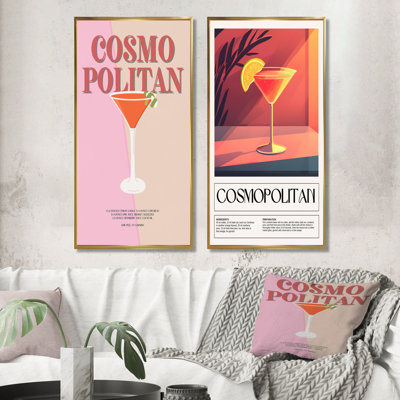 Ensemble de 2 pièces de cocktail Mid-Century Cosmopolitan