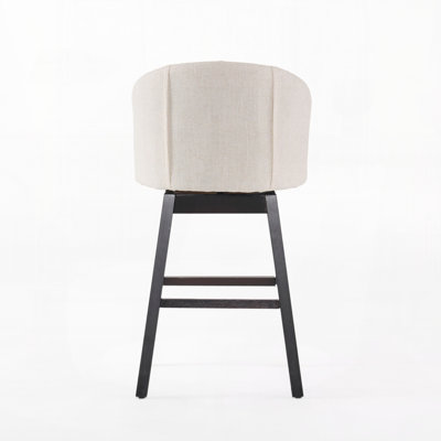 Tabouret tournant à 360 degrés avec garniture cloutée, ensemble de 2