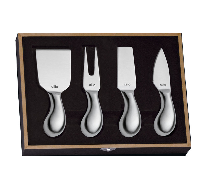 4 Piece Stainless Steel Cheese Serving Set