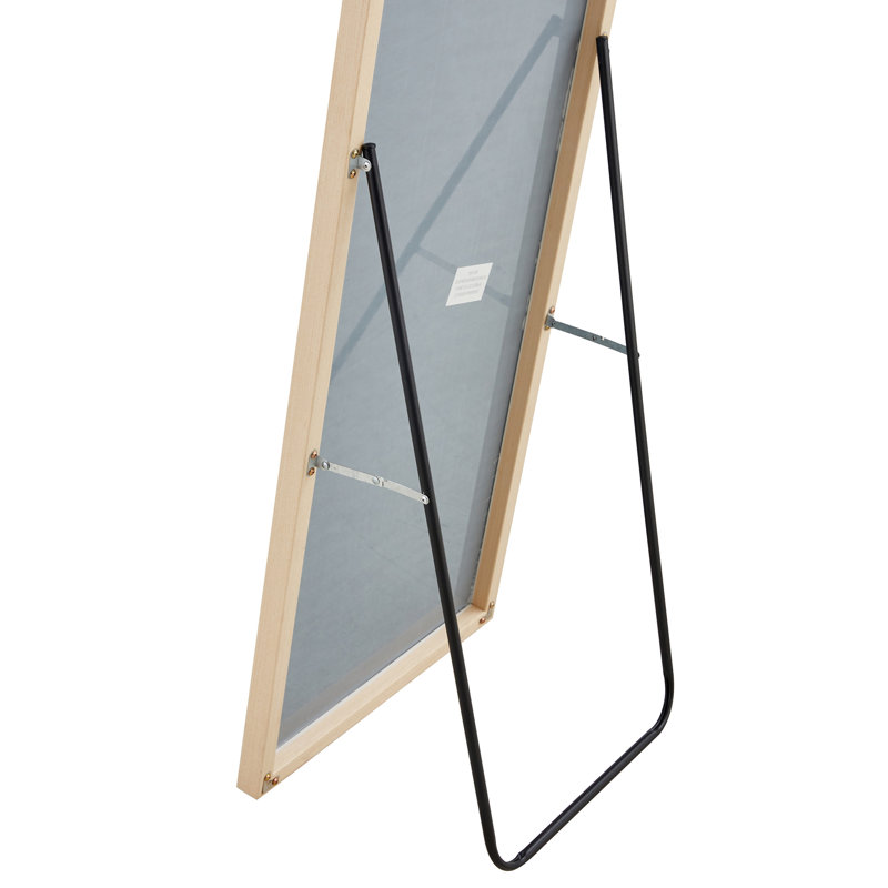 The3rd Generation Packaging Upgrade Includes A Light Oak Solid Wood Frame Full Length Mirror, Dressing Mirror