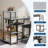 Dining Table Set for 2, 3-Piece Expandable Bar Table and Chairs Set, with Storage Shelves and Wine Rack, Small Kitchen Dining Set, Apartment-1355720297