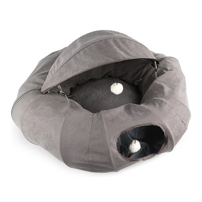 Agneau, chat, beignet, tunnel, gris