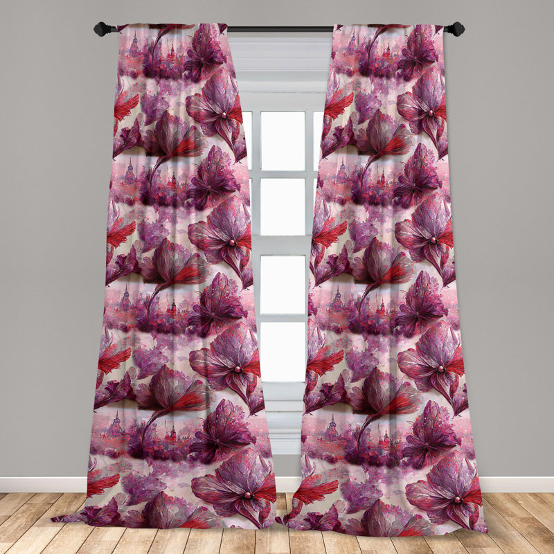 Semi Sheer Curtain Pair, 63" W x 56" L