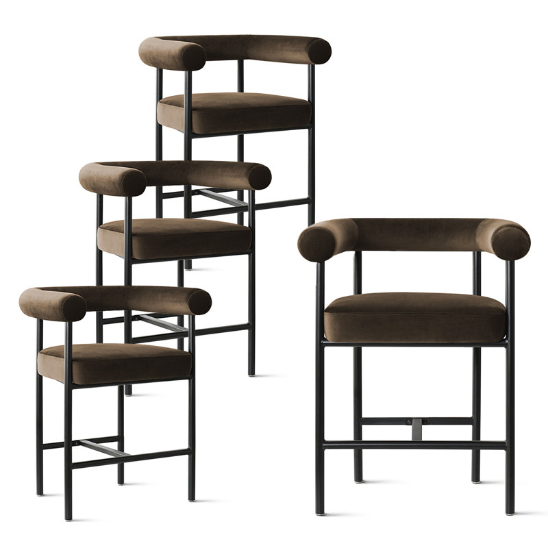 Tabouret de bar 24 po 24 po, Chocolat / Brun