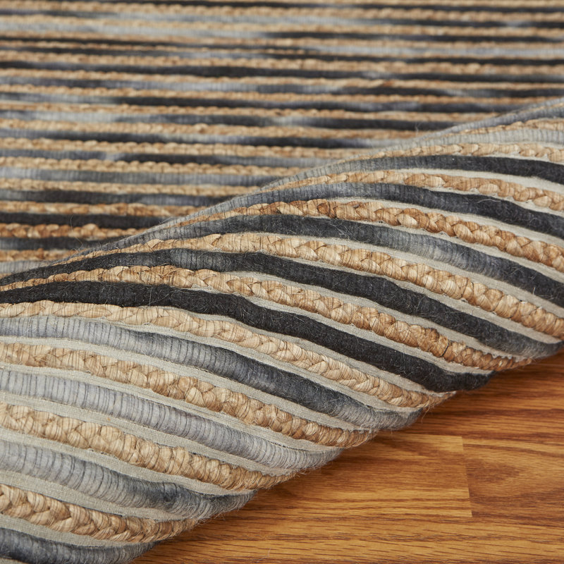 Vitagliano Hand Tufted Striped Indoor Rug, Rectangle 5' x 7'9"