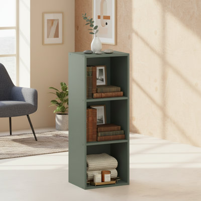 3-Shelf White Storage Rack, Dedicated For Living Room Bedroom Home Office, Simple Bookcase by Lark Manor