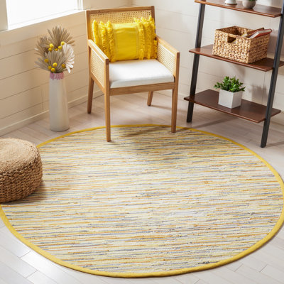 Burkett Rug Hand Woven Cotton Abstract Rug