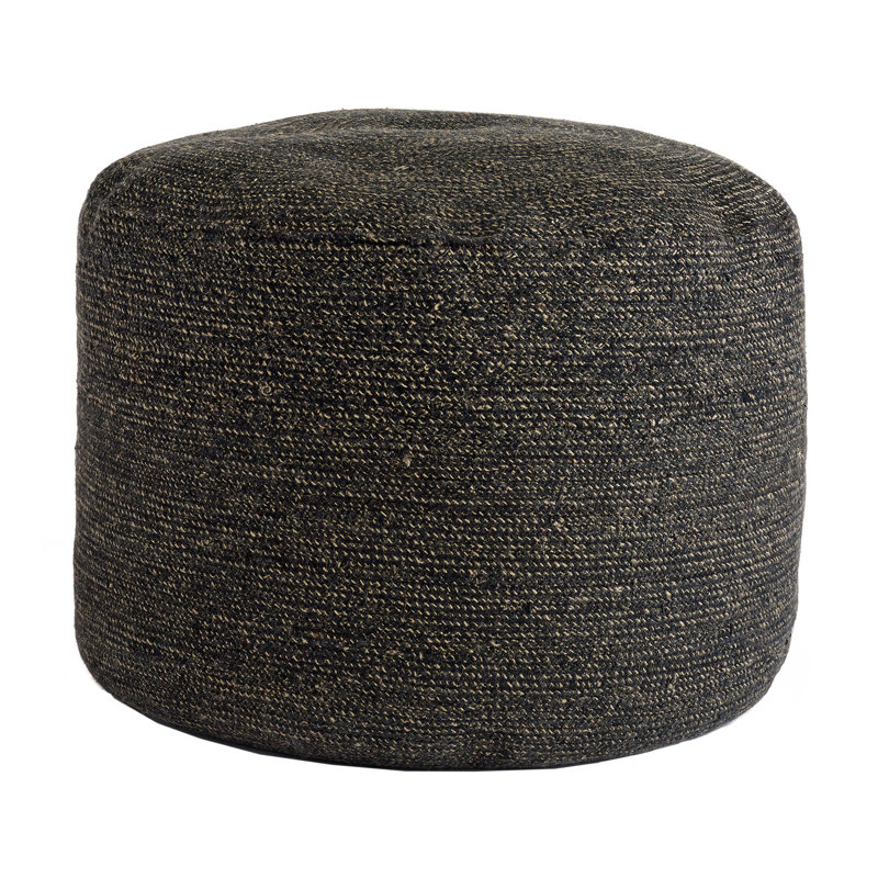 Berkey Upholstered Pouf, Black