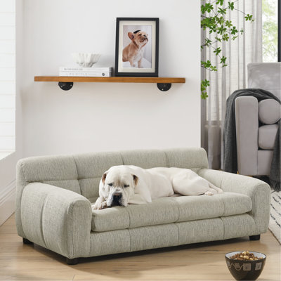 Modern Beige Pet For Medium & Large Canines - With Ergonomic Design Dogs Rectangular Comfortable
