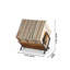 Manufactured Wood，Metal Free Standing Magazine Rack