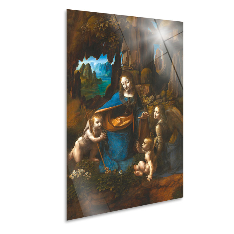 Leonardo da Vinci-The Virgin of the Rocks-Vertical, Plastic/Acrylic, 100cm H x 70cm W