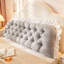 Cotton Grey Rectangular Backrest Back Cushion