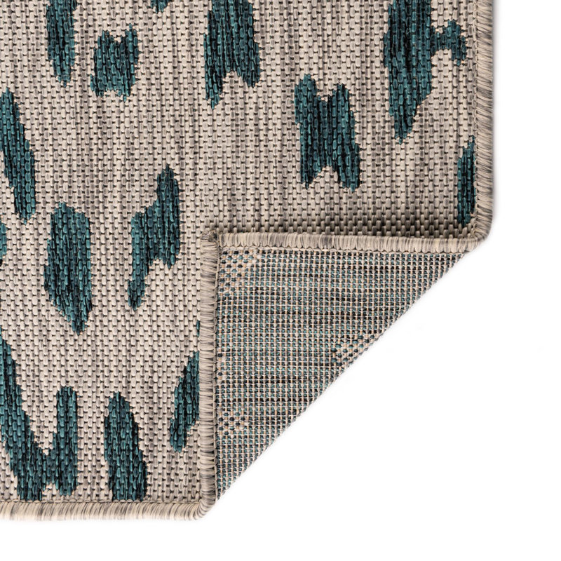 Tapis safari Teal_Unique Loom, Carré 10 pi