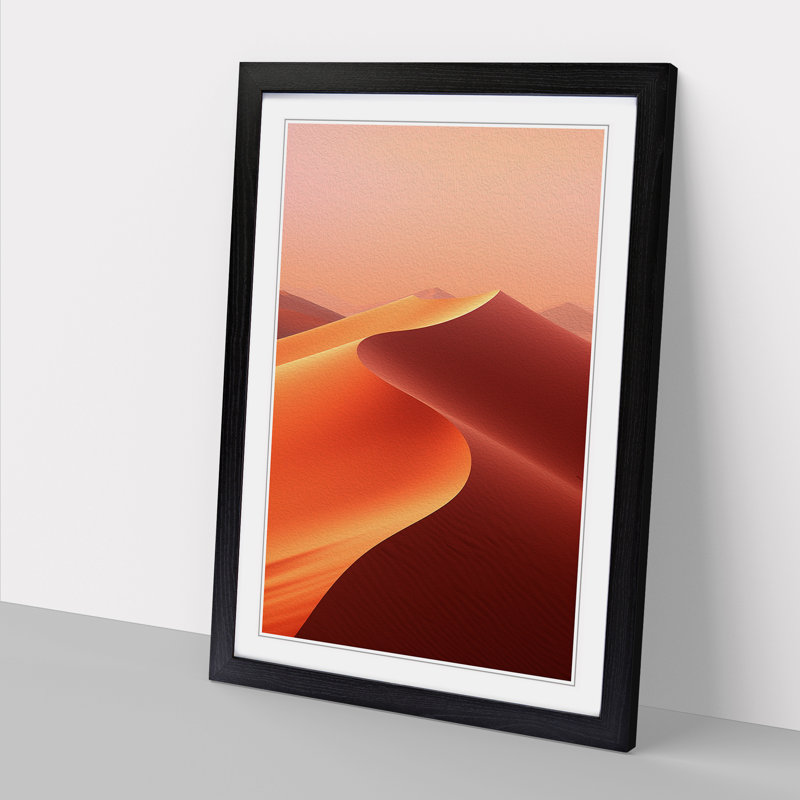 Desert Colour Field No.2 - Framed Print, 34cm H x 25cm W, Black Framed
