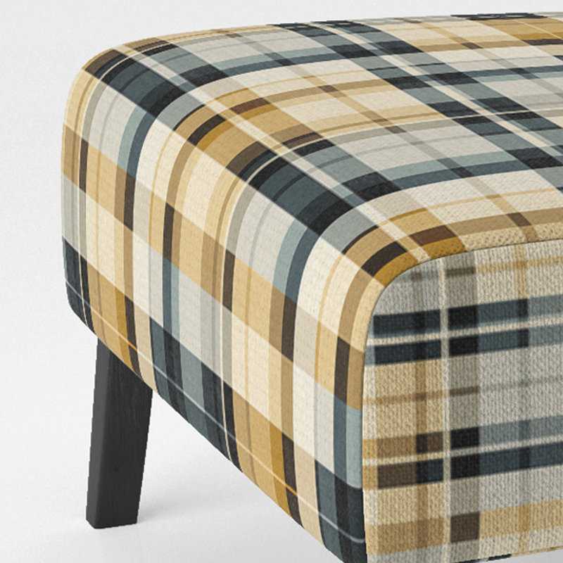 Fauteuil de chambre rembourré noir et crème Sophistication - Fauteuil de chambre rembourré Farmhouse