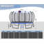 Trampoline d'extérieur de 16 pi avec filet et échelle Albott, trampolines récréatives pour enfants et adultes, cadre à connexion rapide, homologation ASTM-112012857