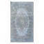 Tapis turc 4 x 7 pi fabriqué à la main et recyclé surteint en bleu clair 4 Modern Home and Office
