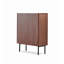 Armoire à chaussures moderne en bois massif noir minimaliste