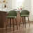 Devault Swivel Upholstered Counter Stool With Wood Frame-1196035710
