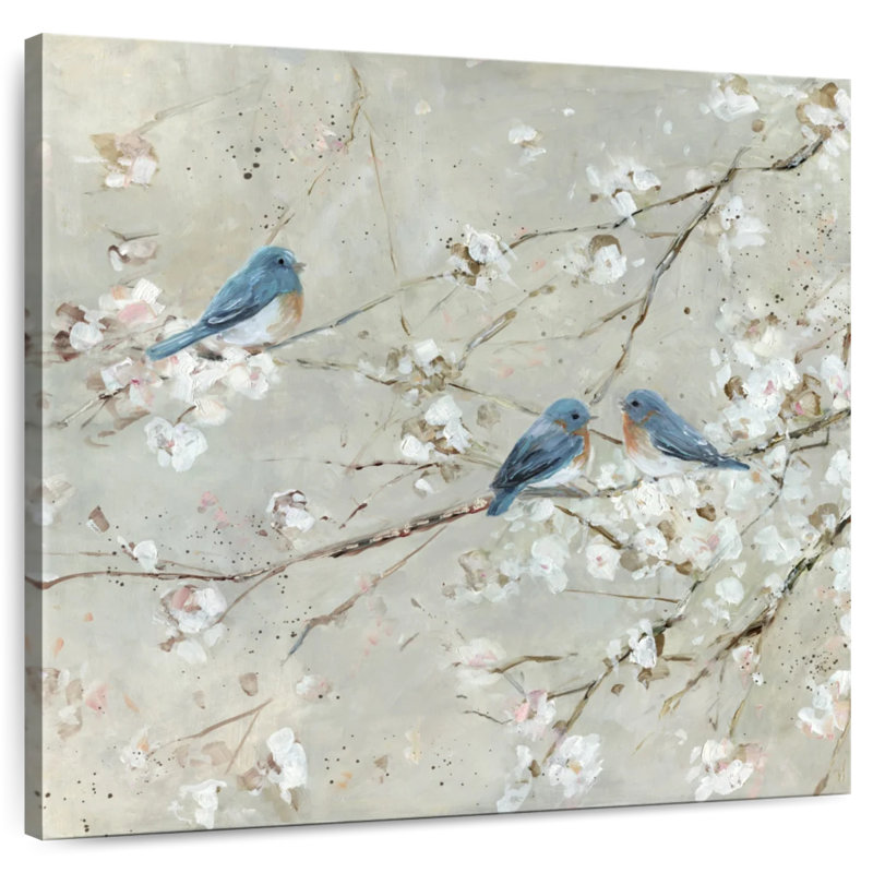 Mélodie de l'oiseau bleu Brampt, H 20 po x l 20 po