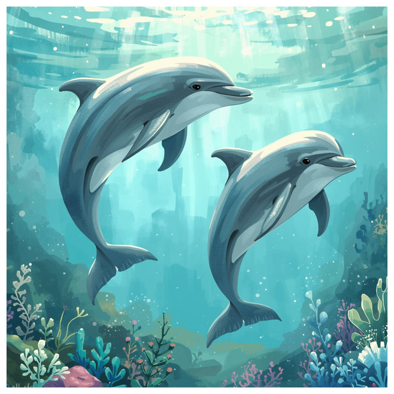 Couvre-lit matelassé Dolphins, Très grand lit