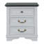 Table de chevet 3 tiroirs Balcer en gris-1135424958