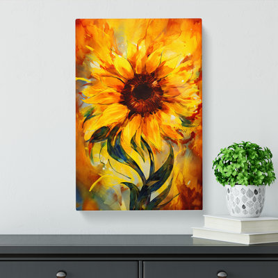 Sunflower Abstract - Wrapped Canvas