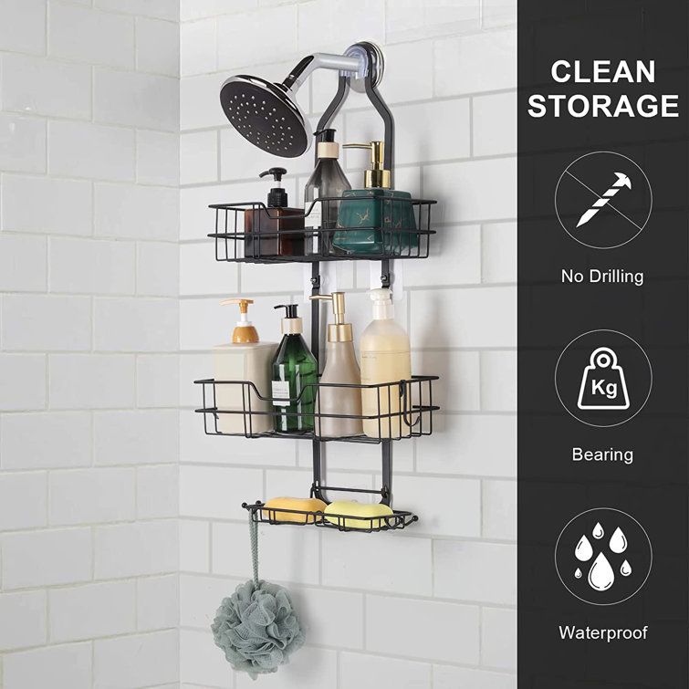 Rustproof Hanging Shower Caddy, Double Layer Stainless Steel Over