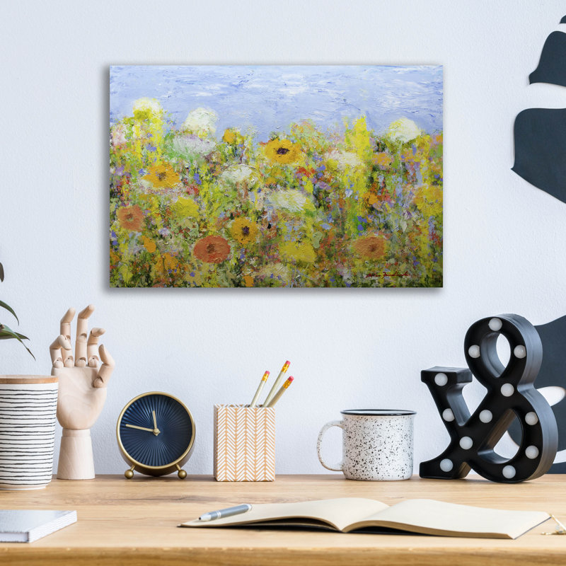  «Dandelion Dust» par Allan Friedlander, art mural en verre acrylique, H 12 po x l 16 po x P 0,13 po