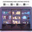 Glass Display Cabinet with Sensor Light and Lock-1761024503