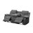 Kalen Grey Chenille Sofa w/ Drop Down Table