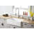 Kingston Brass Arcticstone 36-Inch Solid Surface White Stone Apron-Front Single Bowl Farmhouse Kitchen Sink