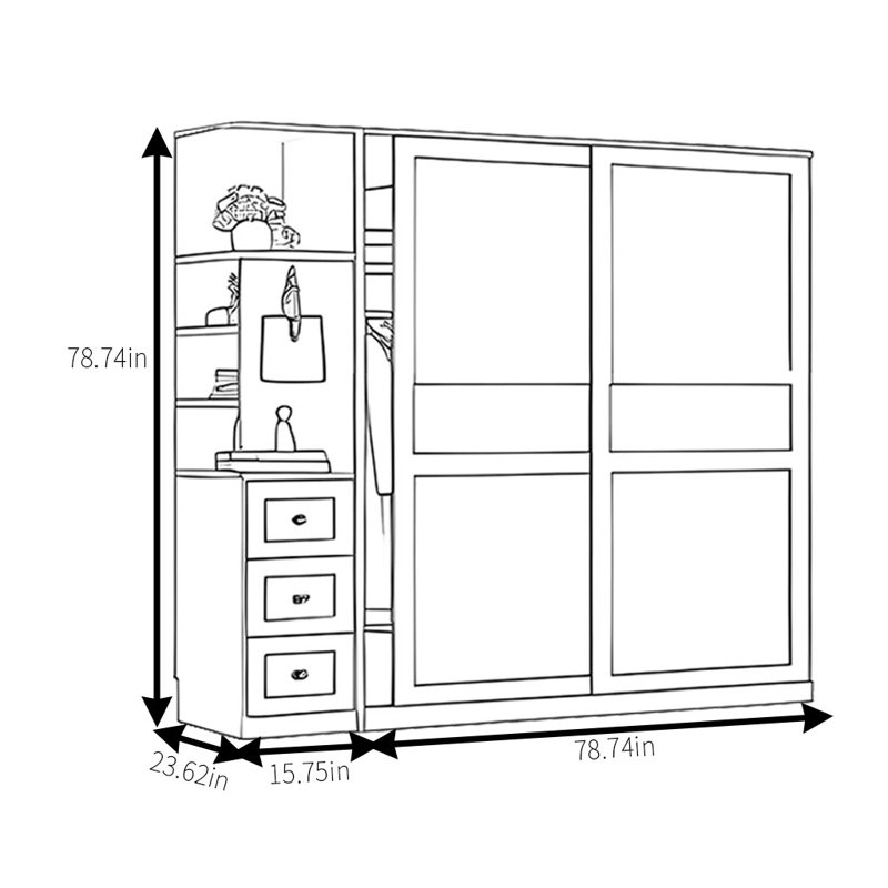 Dutkar, 79" H x 94" W x 24" D