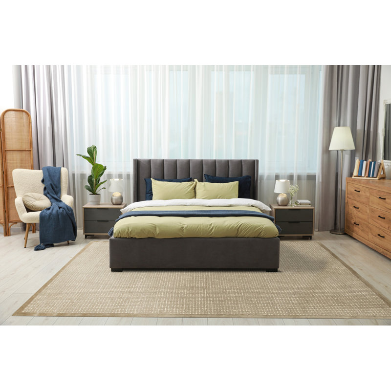 Hand-Tufted Timothy Light Brown Wool Transitional Rug, 5' x 8'