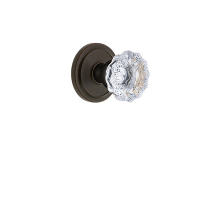 Bouton de porte en cristal Grandeur Circulaire Rosette