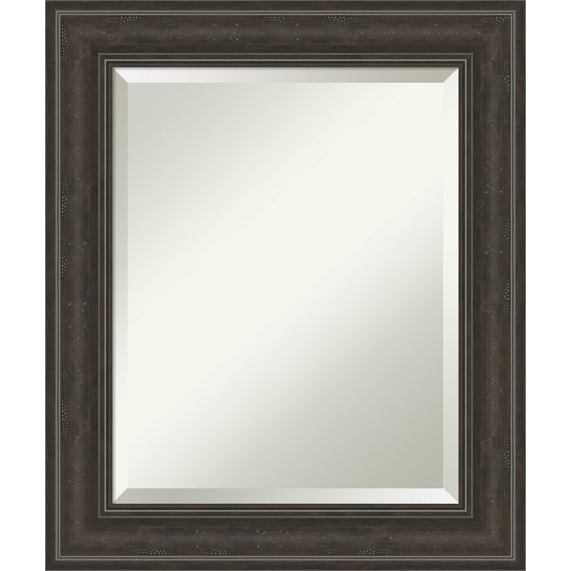 Flat Wall Mirror, Dark Brown, 29.5" x 41.5"