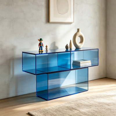 Eco Blue Acrylic Console Table