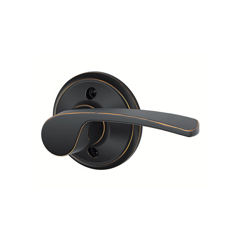 Merano Lever Non-Turning Lock, Right Hand, Aged Bronze