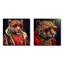 Fashion Tiger - Ensemble de 2 animaux carrés-404136680-404136684